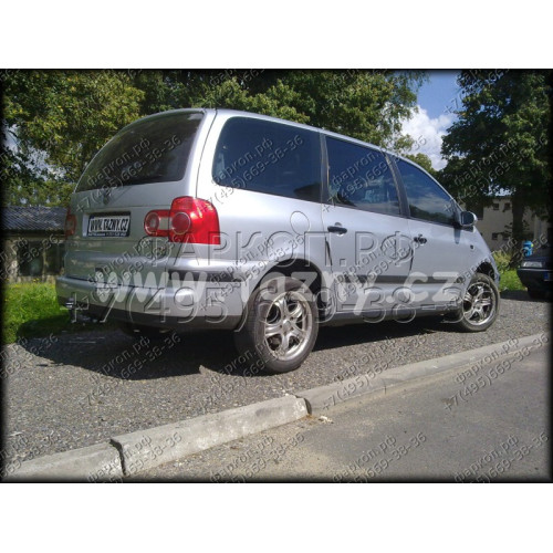 V-117 STEINHOF Фаркоп на Ford Galaxy 05/2000-2006, Seat Alhambra 05/2000-09/2010, Volkswagen Sharan 05/2000-08/2010. Требуется подрезка бампера. Тип шара: A. Нагрузки: 2100/85 кг, масса фаркопа 16 кг (без электрики в комплекте)